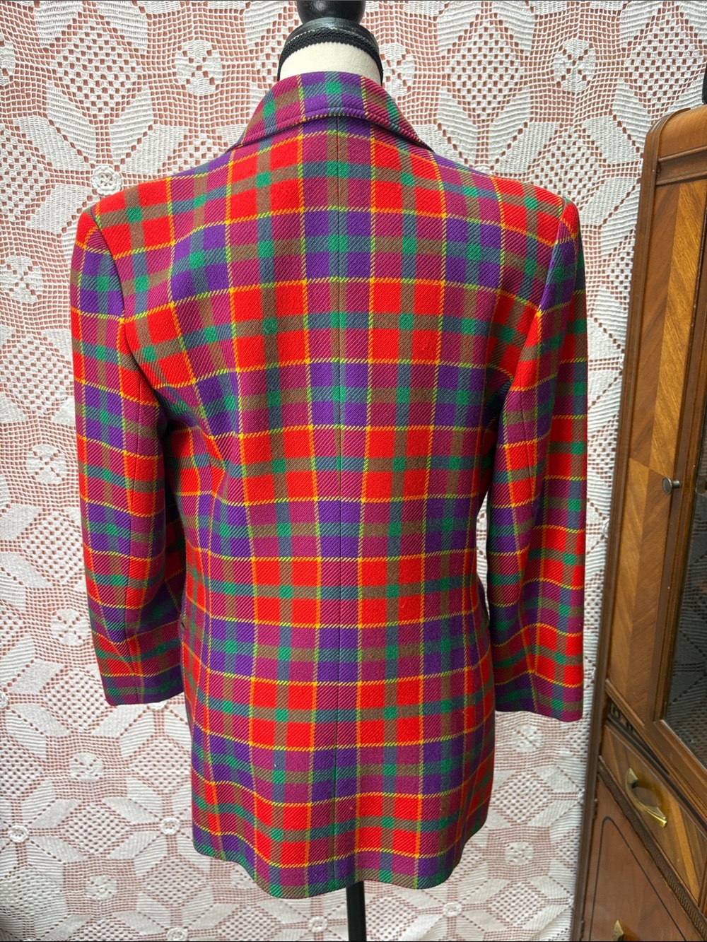 Vintage Raffinalla Wool Plaid Blazer - Picture 7 of 12